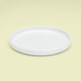 Avet Plato de Postre Elipse White, Diámetro 20 cm, Altura 2,5 cm, Pack 4 Unidades